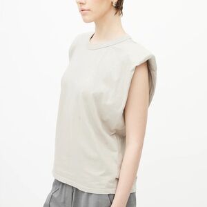 The Frankie shop EVA PADDED SHOULDER MUSCLE T-SHIRT size medium